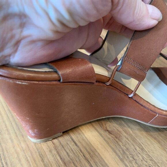 Sesto Meucci shoe wedge heel, leather, strappy, sandal, Italian made, platform - Picture 4 of 16